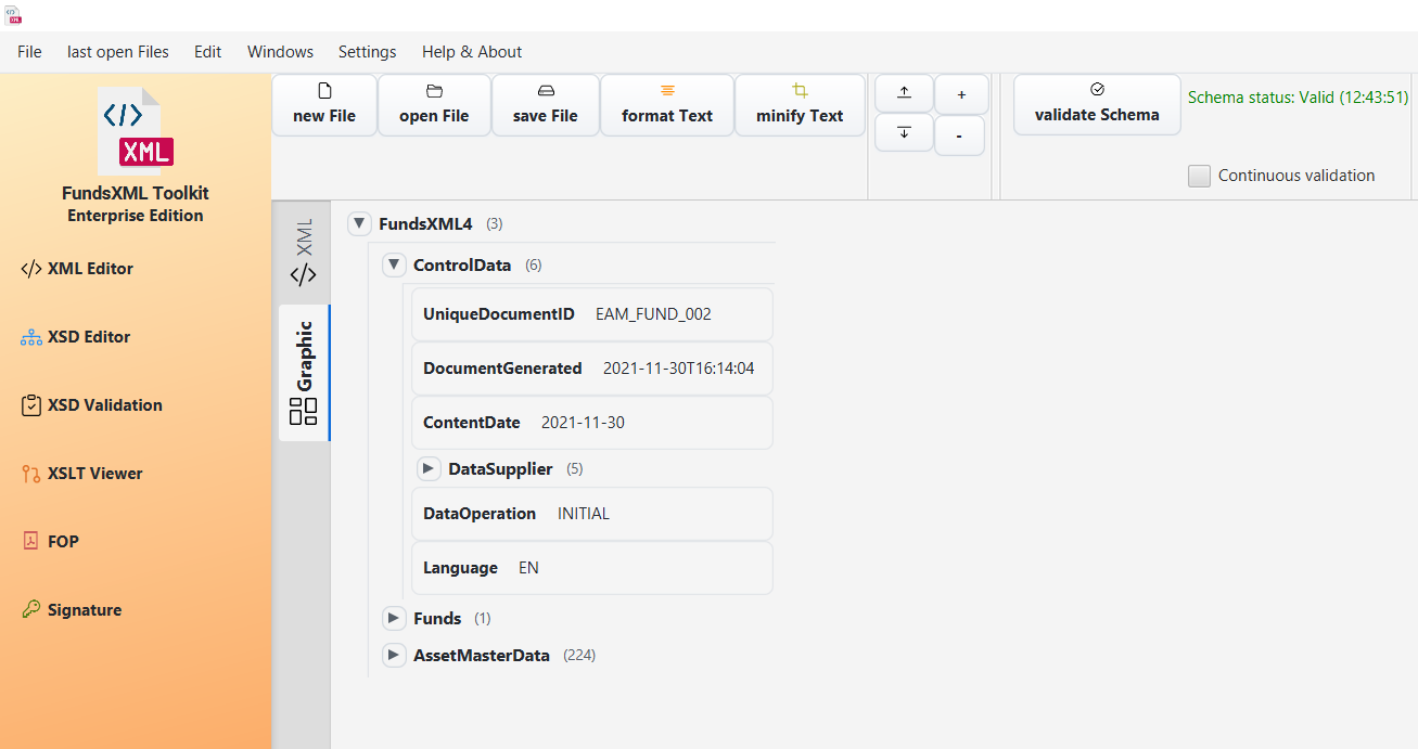 Screenshot of XML Controller